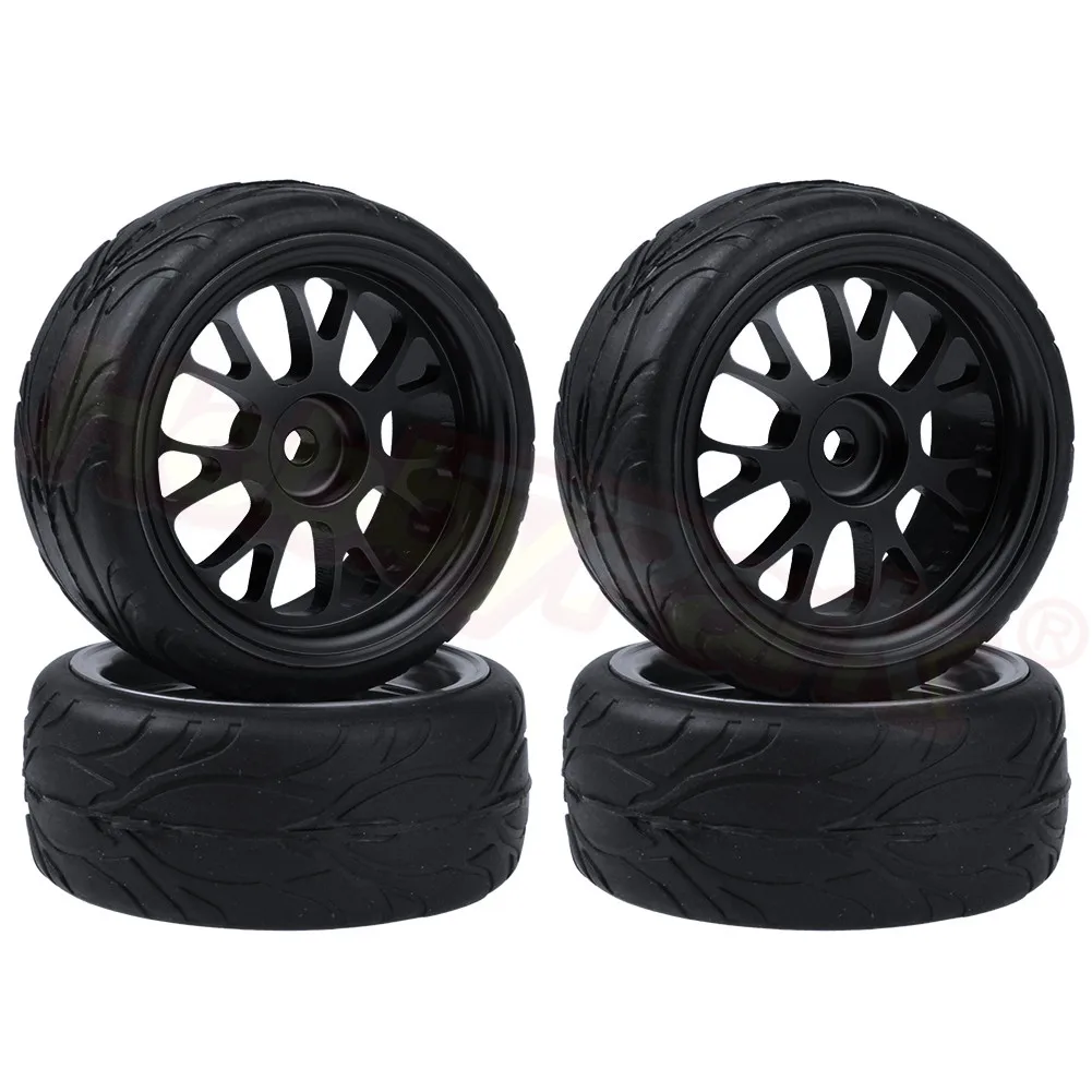 Type 2 Black 7952 4 шт. 63x26 мм RC алюминиевые колеса и шины для WLtoys A959 A949 A969 A979 A959B A969B A979B 1/18 RC автомобилей запчасти для обновления - Цвет: Type 2 Black 7952