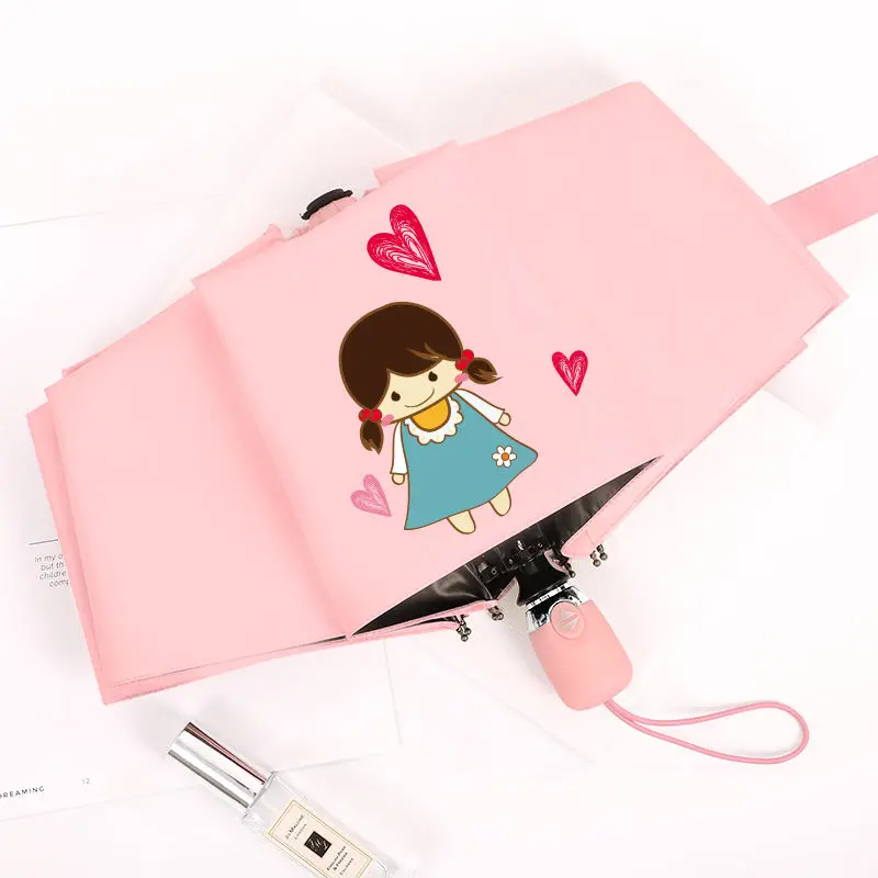 

Umbrella folding automatic sun umbrella anti ultraviolet lovely sun umbrella