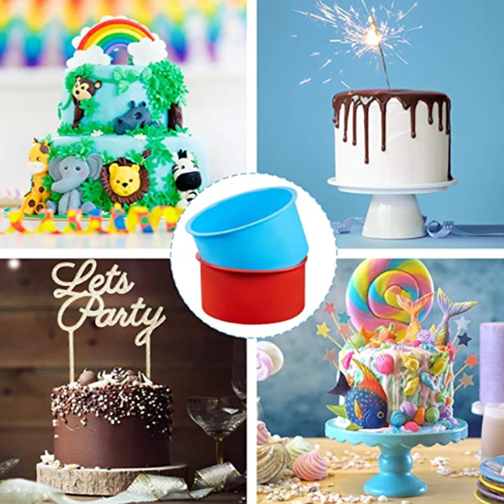 

4 inch Round Shape Moulds Silicone Baking Mold Cake Mousse Ice Creams Chocolates Pastry