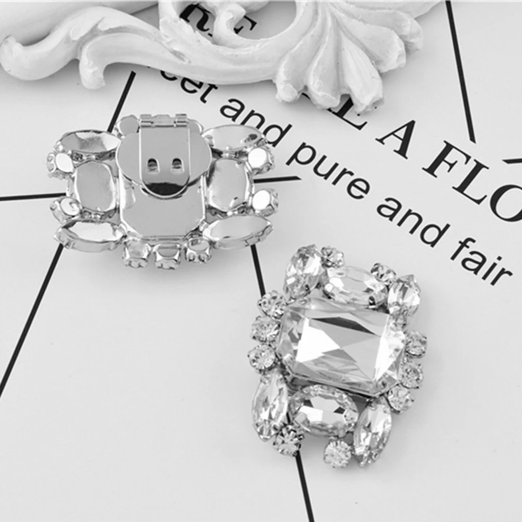 2 шт. Стразы Кристальные Свадебные украшения для свадебной обуви с бантом зажимы