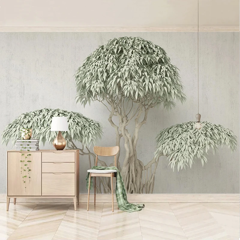 Фотография на заказ креативное зеленое большое дерево для гостиной спальни