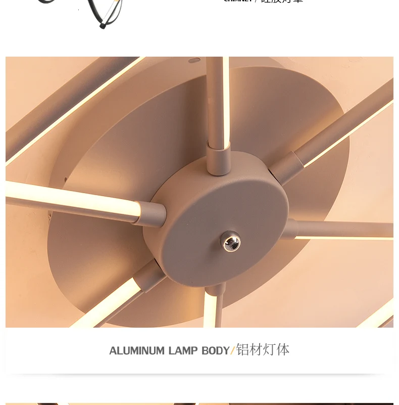 Люстры освещение для гостиной спальни Lustre fro home 110V 220V алюминиевая Потолочная люстра для дома с дистанционным затемнением