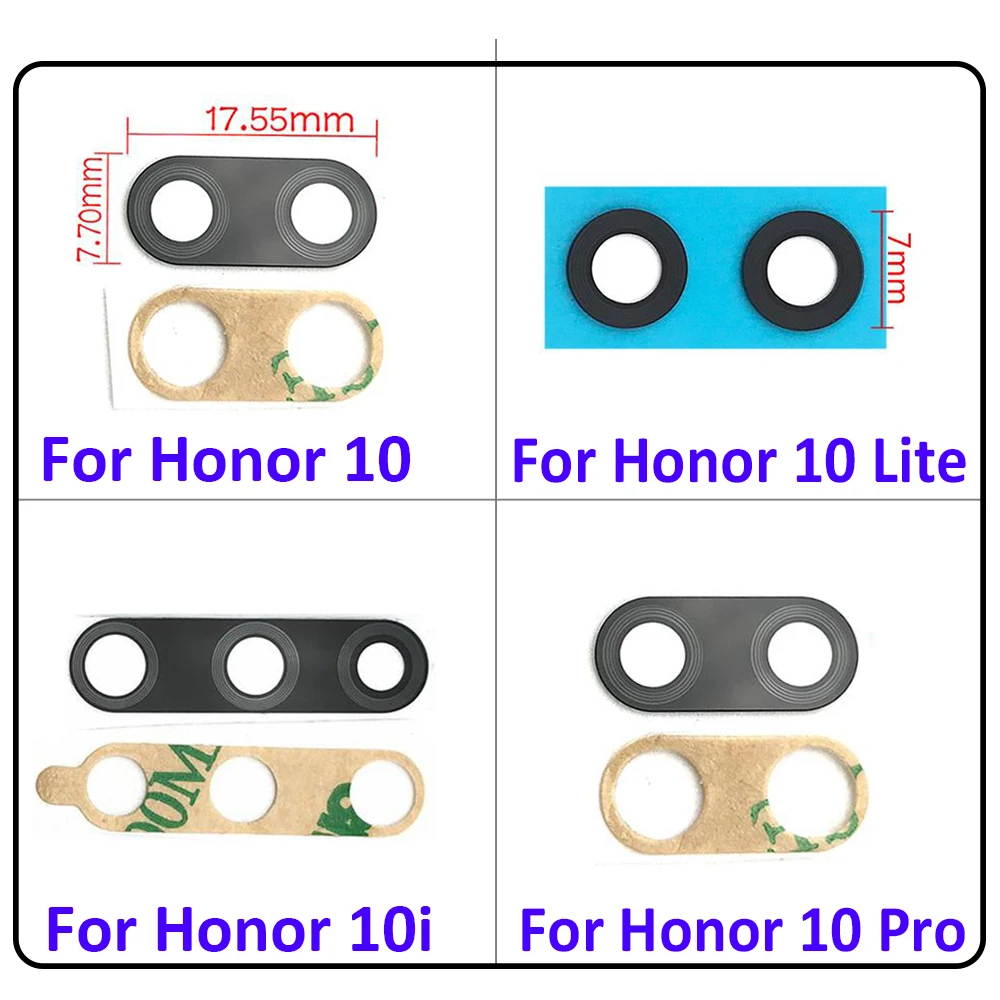 50Pcs/Lot Rear Back Camera Glass Lens Cover with Ahesive Sticker For Huawei Honor 10 10i P30 Pro Lite | Мобильные телефоны и