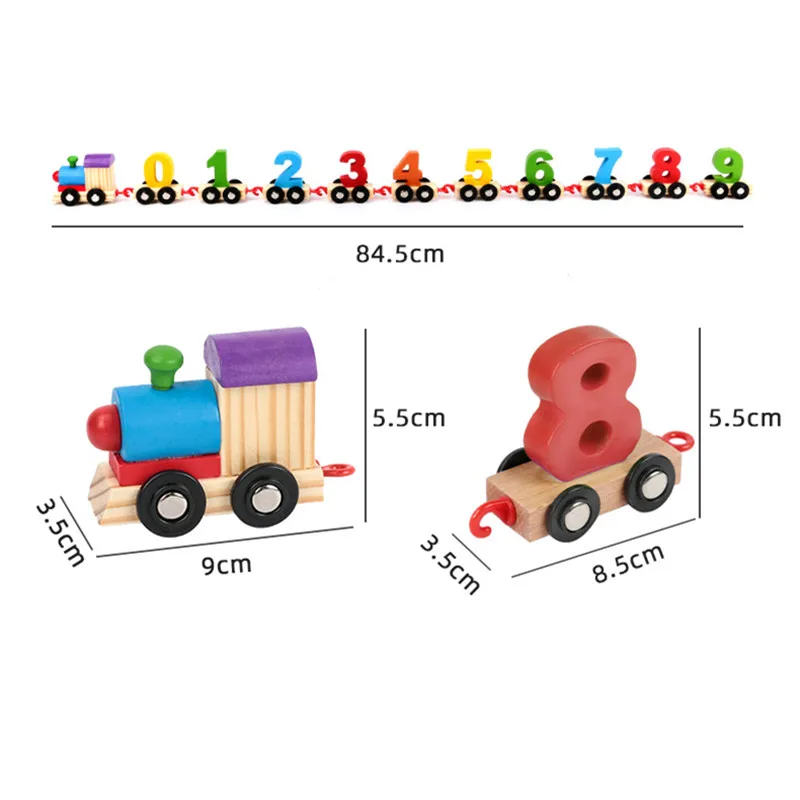 

Children's Digital Cognition Train New Baby Intelligence Development, Parent-child Interactive Games, Wooden Drag Toy Blocks
