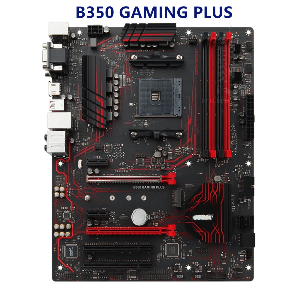 Для материнской платы MSI B350 GAMING PLUS Socket AM4 M.2 NVme USB3.0 для AMD б/у материнская плата R3 R5 R7