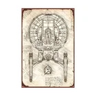 Звездное предприятие, фотоэскиз, искусство Винчи, жестяной знак