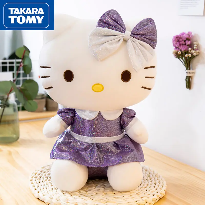 

Модная мультяшная Мягкая Плюшевая Кукла Hello Kitty TAKARA TOMY, простая и удобная детская кукла, кукла, игрушка