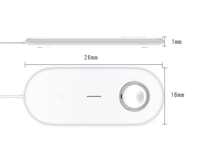 2 в 1 двойное Беспроводное зарядное устройство зарядная площадка для iPhone samsung huawei магнитный беспроводной зарядный блок для Apple Watch 4 3 2
