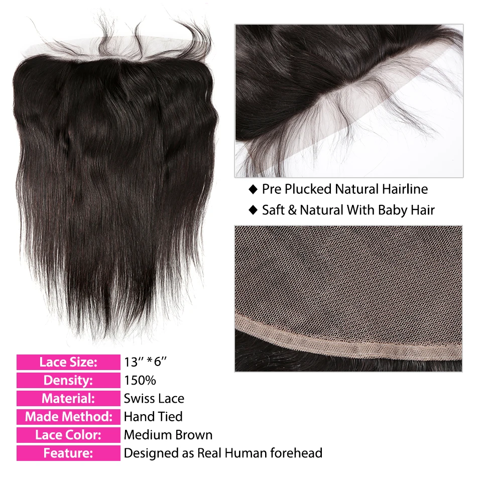 Кудрявые волосы Макс прямые человеческие кружева спереди Закрытие с волосами