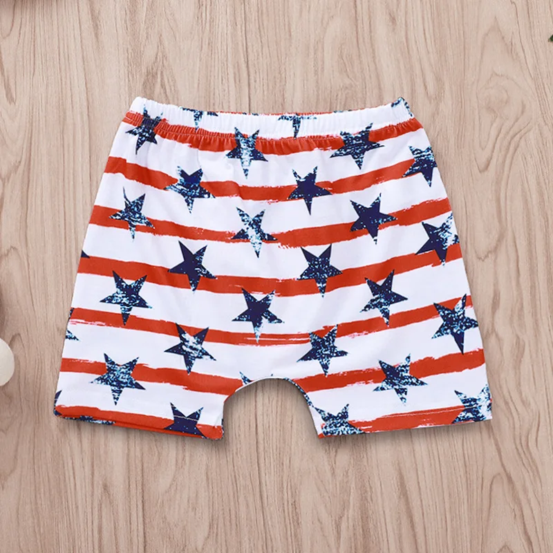 Комплекты с шортами для маленьких мальчиков и девочек наряд 4 июля красный белый