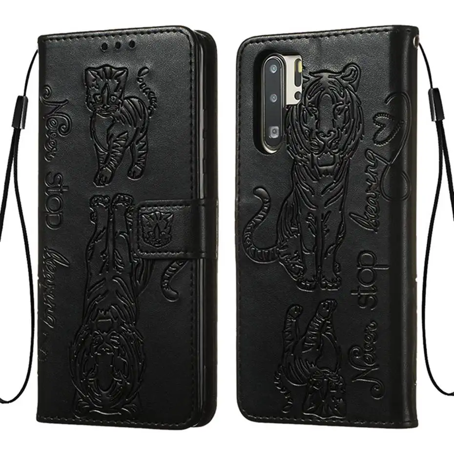 Кожаный флип-чехол с 3D кошкой и тигром для huawei P30 P20 Pro mate 30 Lite P Smart Z Y7 Prime Honor 9X20 Pro 8A 10i Y6