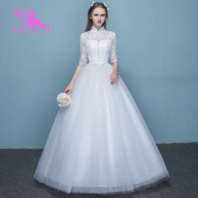 

AIJINGYU 2021 wholesale hot selling cheap ball gown lace up back formal bride dresses wedding dress WU271