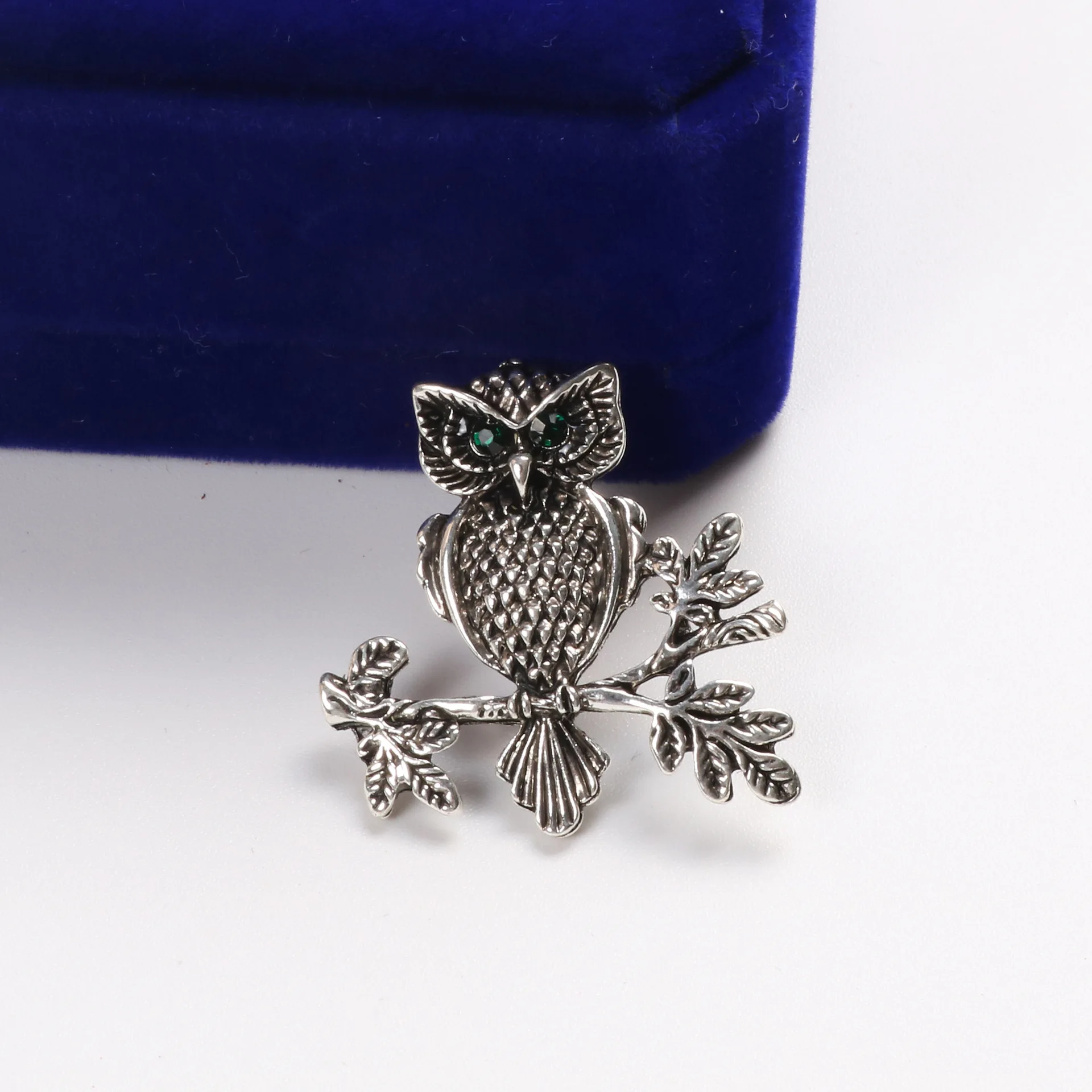 Vintage Zinc Alloy Rhinestone Animal Brooche Pins Owls Brooches for Women Men Badges Hat Scarf Buckle Jewelry Accessories | Украшения и
