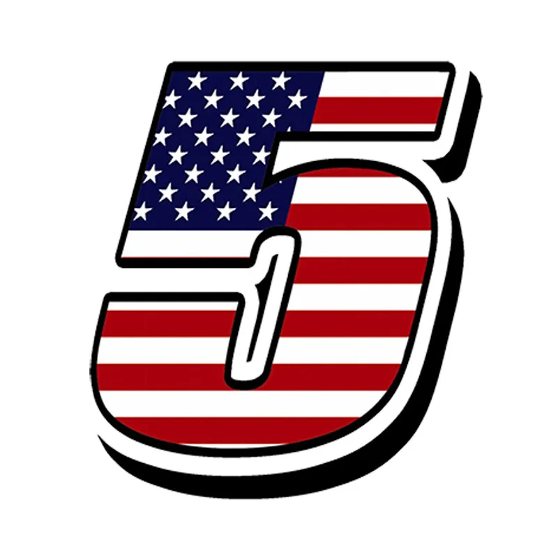 

Creative Car Styling Racing Numbers Vinyl Usa United States Flag Stickers Motocross Moto Auto Cover Scratches Waterproof PVC