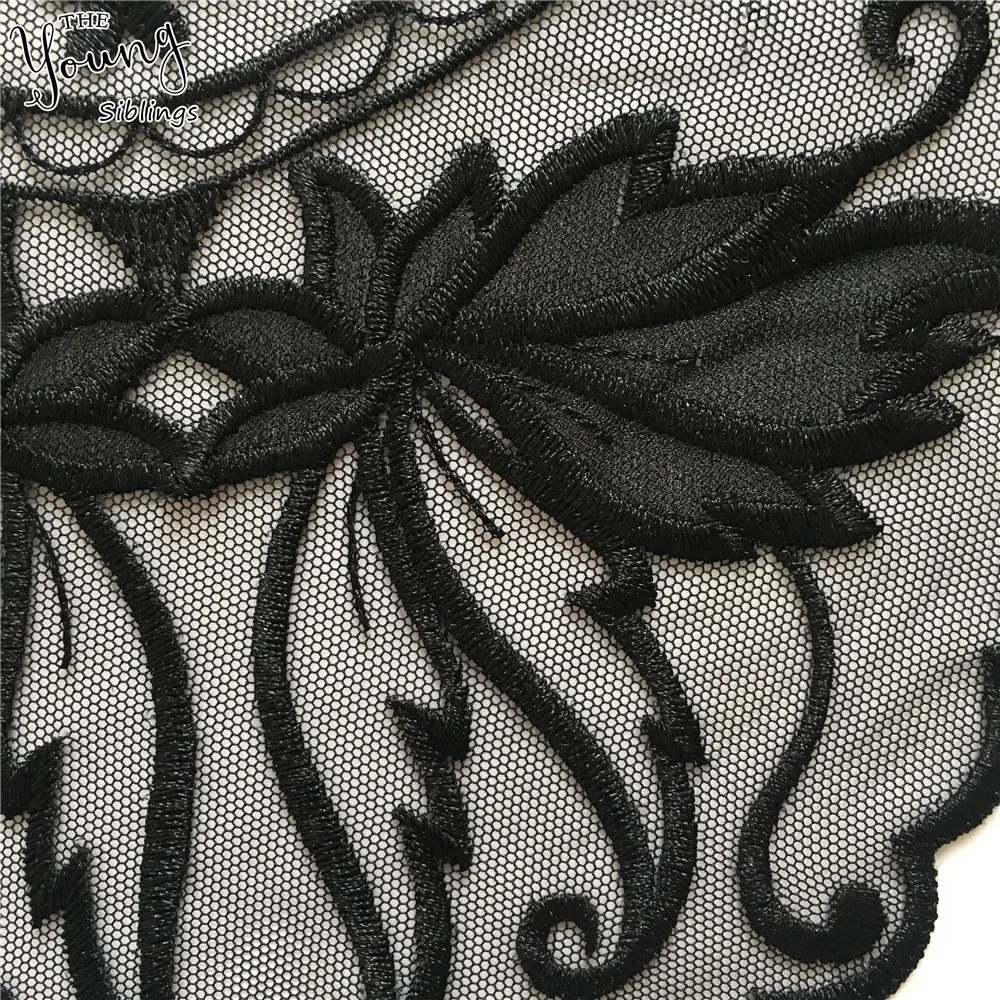 Новое поступление кружевной воротник вышивка ткань из органзы аппликация мотив