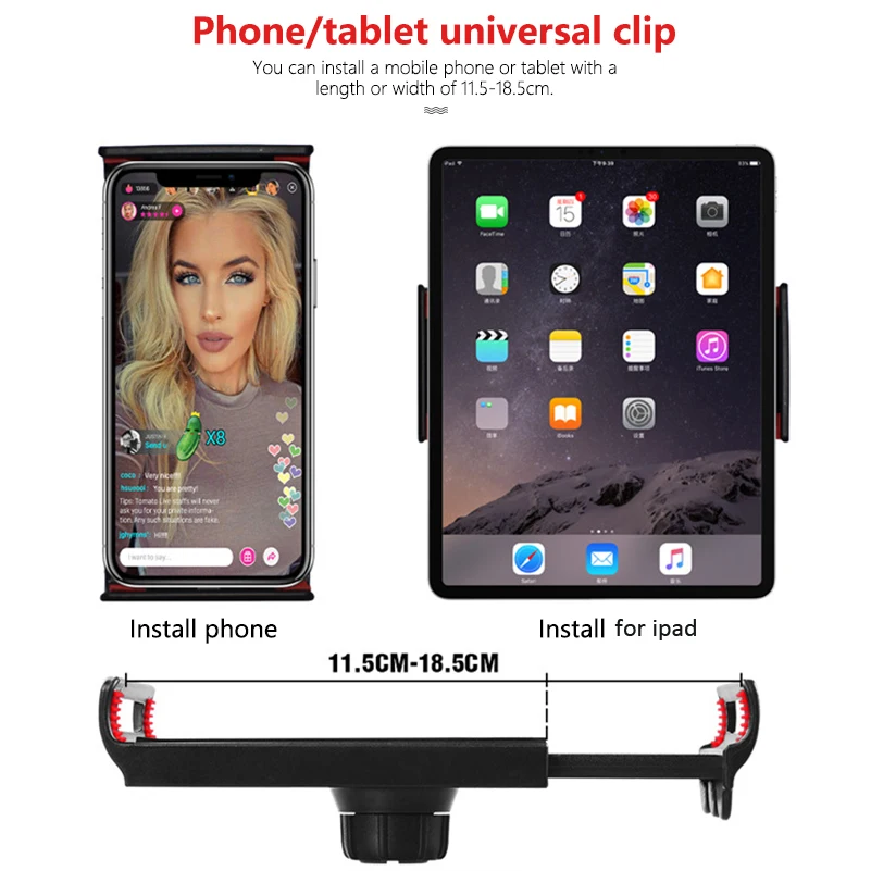 

10 inch LED Ring Light With Phone Tripod Stand Camera Photography Video Recording Selfie Ring Light with Tablet Holder for iPad