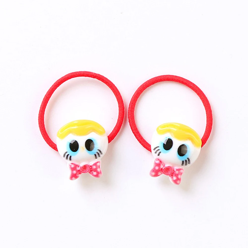 2PCS/Set Cute Cartoon Elastic Hair Rope for Kids Baby Girls Children Lovely Flower Cherry Bee Ponytail Rubber Accessories | Детская