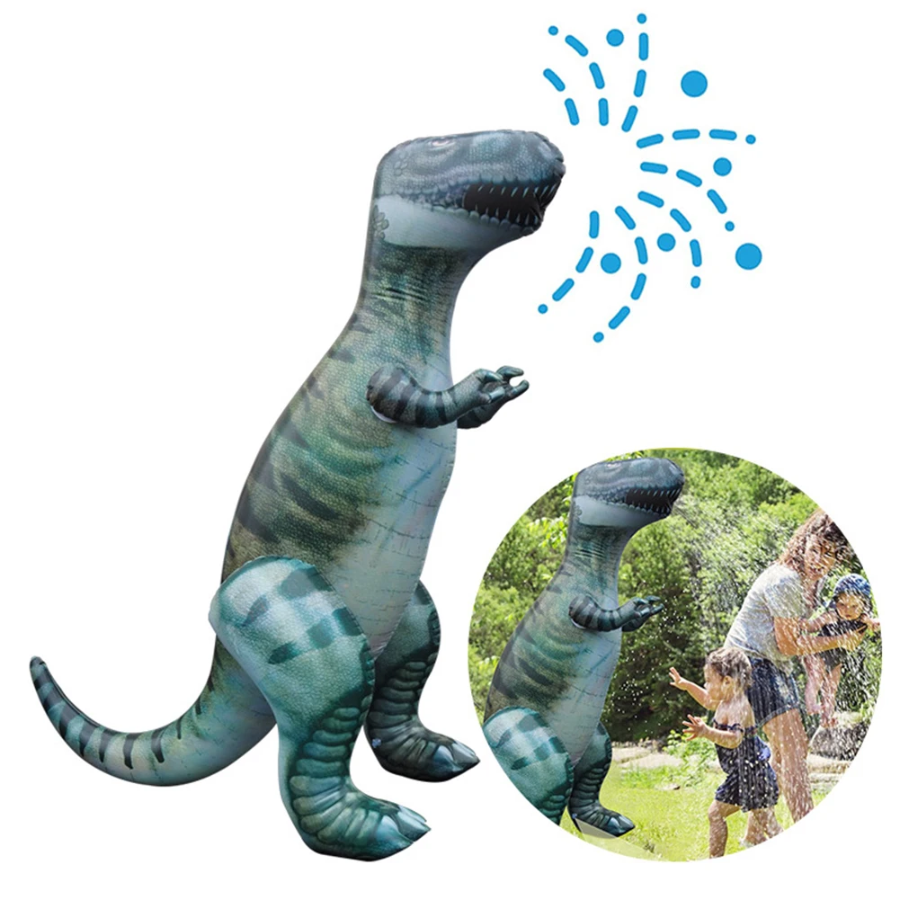 

Гигантский динозавр, двор, детская семейная надувная игрушка с распылителем воды, летние игры для бассейна, развлечение на открытом воздухе