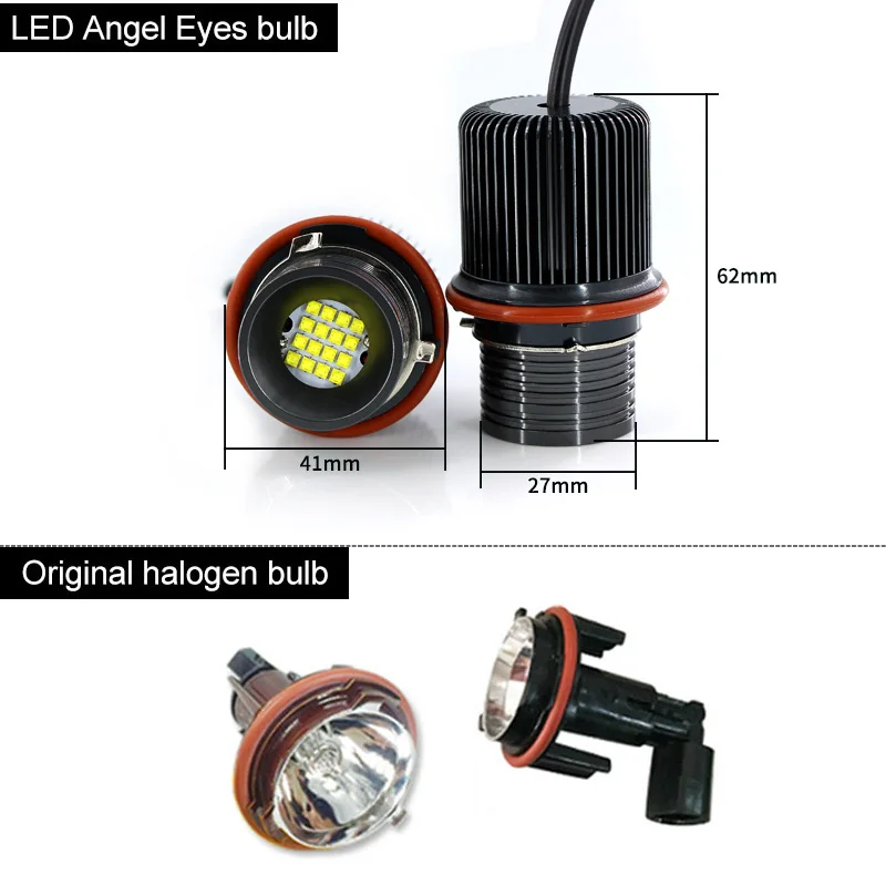 2 шт. 160 Вт для BMW E39 E53 E60 E61 E63 E64 E65 E66 E87 525i 530i xi 545i M5 ошибок светодиодный Ангельские