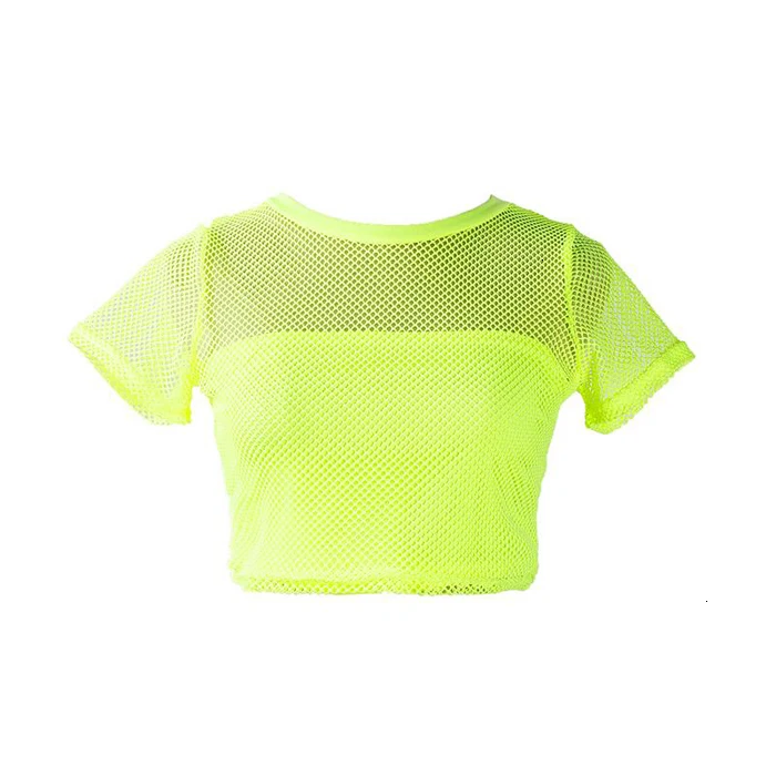 Женский неоновый Топ зеленый укороченный топ на бретелях сексуальные короткие