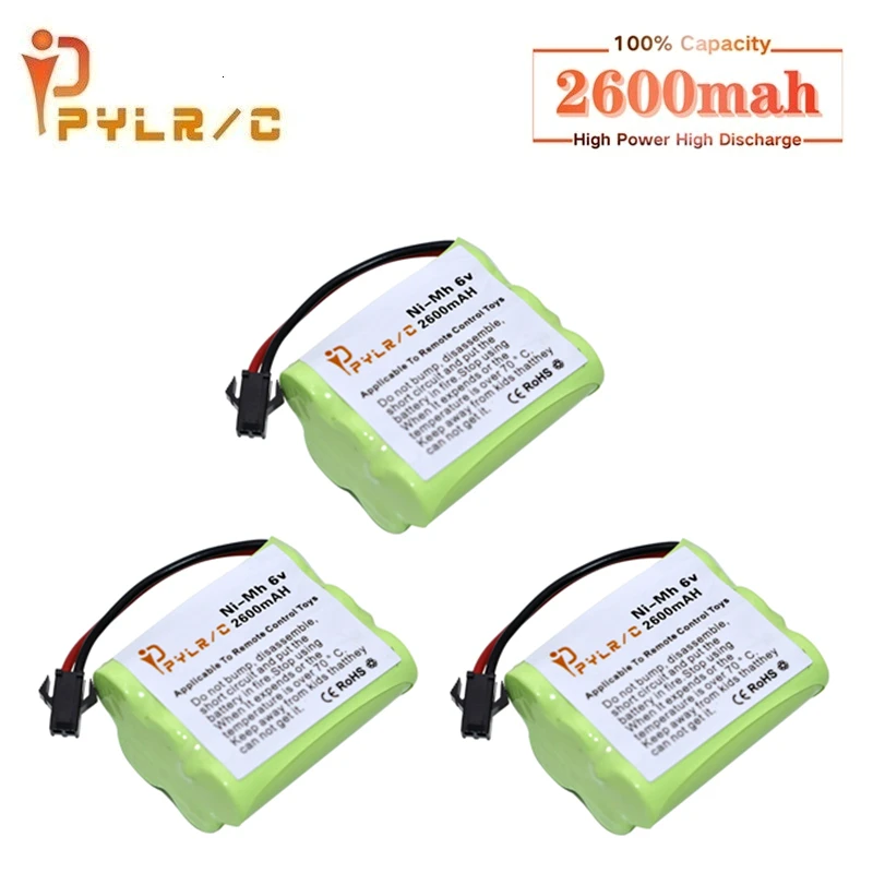 

6v 2600mah Rechargeable Battery For Rc toys Cars Tanks Robots Gun AA NI-MH Battery 6v Battery Pack For Rc Boats With SM Plug