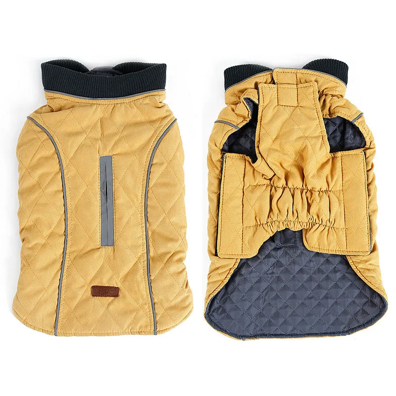 Yellow Hoopet Одежда для собак зимнее пальто теплая одежда для домашних животных куртка для собак Жилет для щенков куртка для маленьких средних и больших собак - Цвет: Yellow