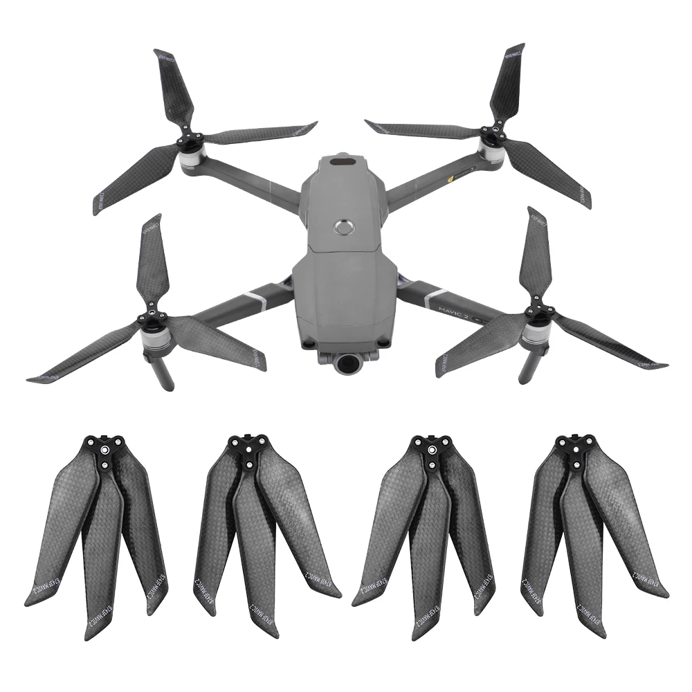 4 шт. 8743F Пропеллер из углеродного волокна для DJI Mavic 2 Pro Zoom Drone 3 Blade 8743 запасные