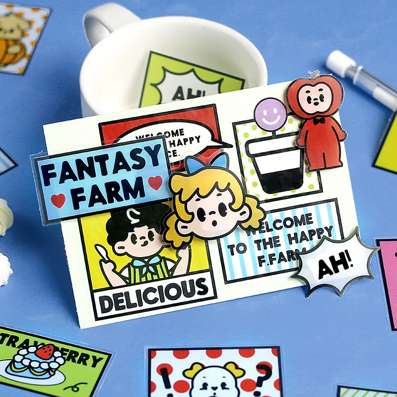

40 шт./1 лот фантастические наклейки на ферму s ремесла Скрапбукинг Стикеры s книга детская декоративная наклейка милые канцелярские принадле...
