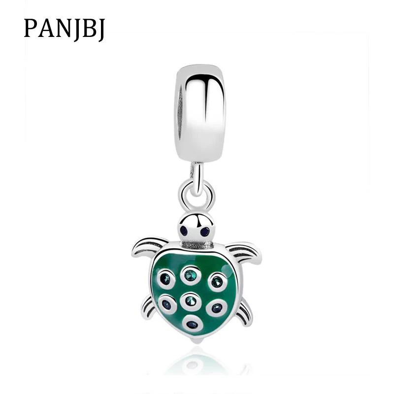 Новый оригинальный 925 стерлингового серебра бисера пижамный комплект зеленого