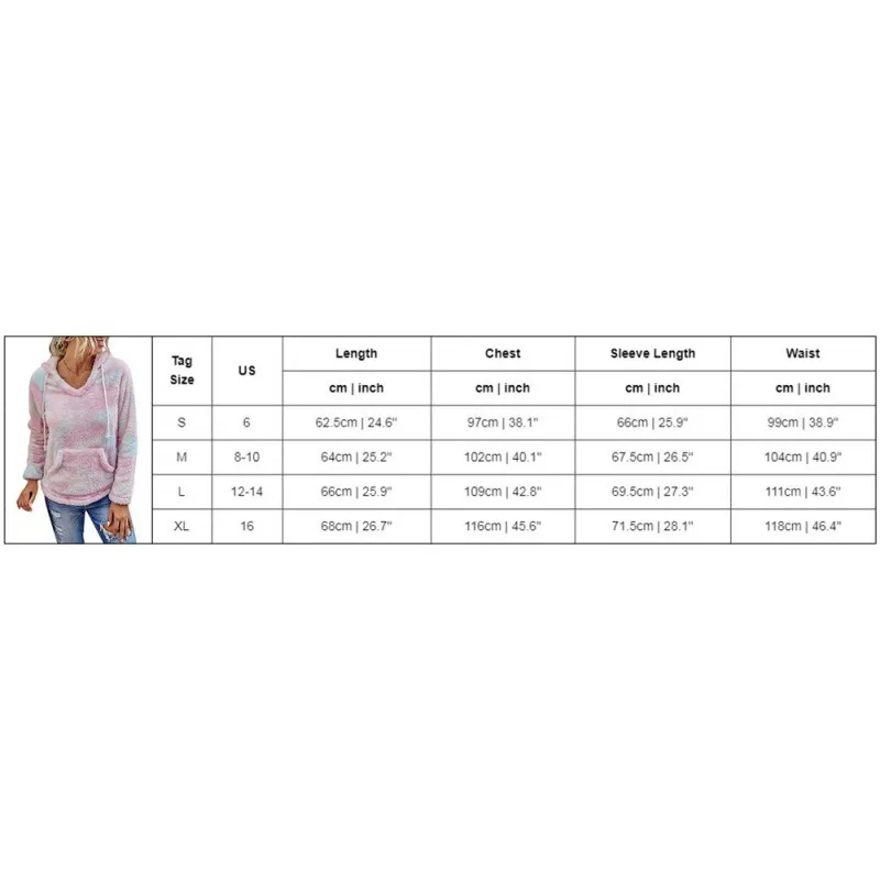 

Tie-dye Hoodies Autumn And Winter Fashion Warm And Comfortable Long Sleeve Hooded Plush Women's Tops