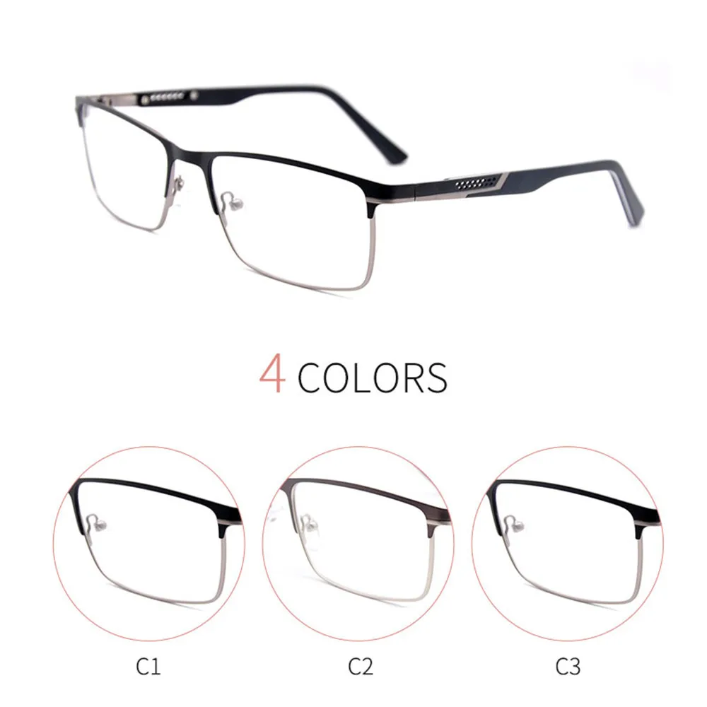 

KANDREA Classic Design Eyeglasses Square Stainless Steel Glasses Men Women Frame Myopia Spectacles Prescription Optical Eyewear