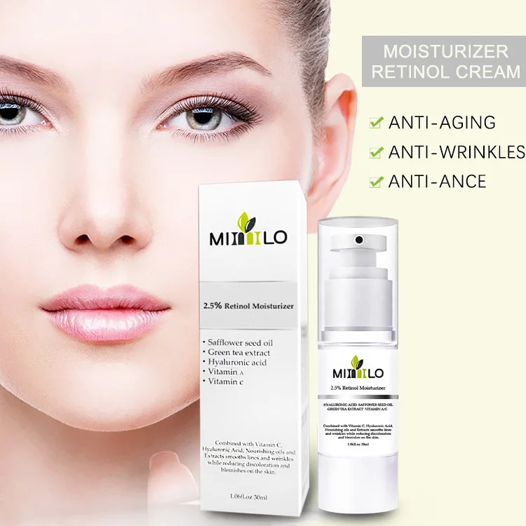 

2.5% Retinol Hydration Moisturizer Facial Cream Whitening Reduce Appearance of Wrinkles Anti Aging Acne Brighten Tone Skin Care