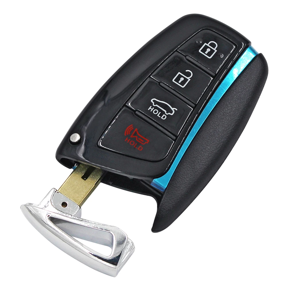 3/4 Button Remote Key Shell Case Smart Car Housing Cover Fob with HY22 Small Uncut Blade for Hyundai Santa Fe 2011-2015 | Автомобили и