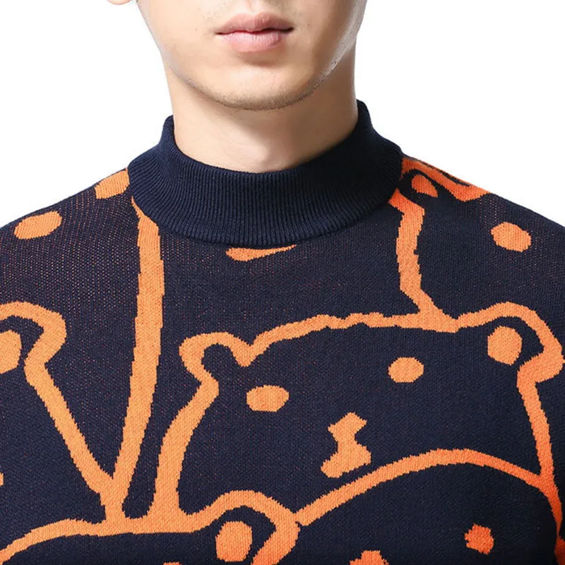 

New autumn and winter 2020 new men's sweater pullovers circular neck British boutique spot knitwear casual autumn and winter