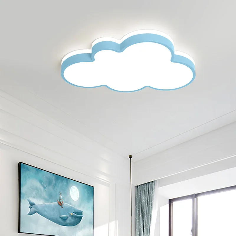 

Modern children's bedroom led cloud dimming ceiling lamp simple living room lamp bedroom lamp creative kindergarten lamp