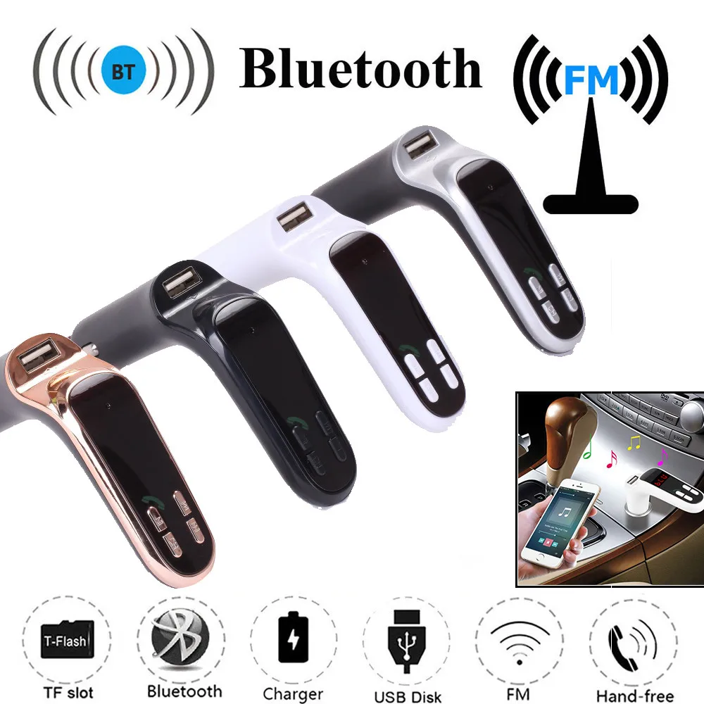 Новинка 2021 лидер продаж автомобильный FM передатчик 12 24 В G7 Bluetooth гарнитура