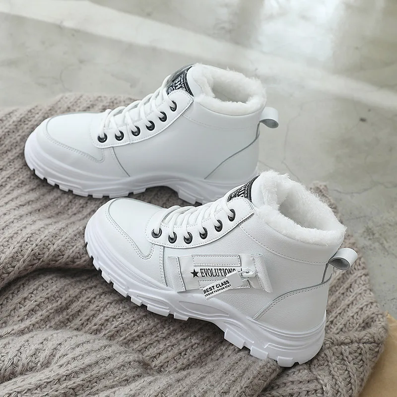 

2021 Cotton shoes female winter plus velvet 2022 new student wild warm high-top Martin boots cotton shoes winter shoes