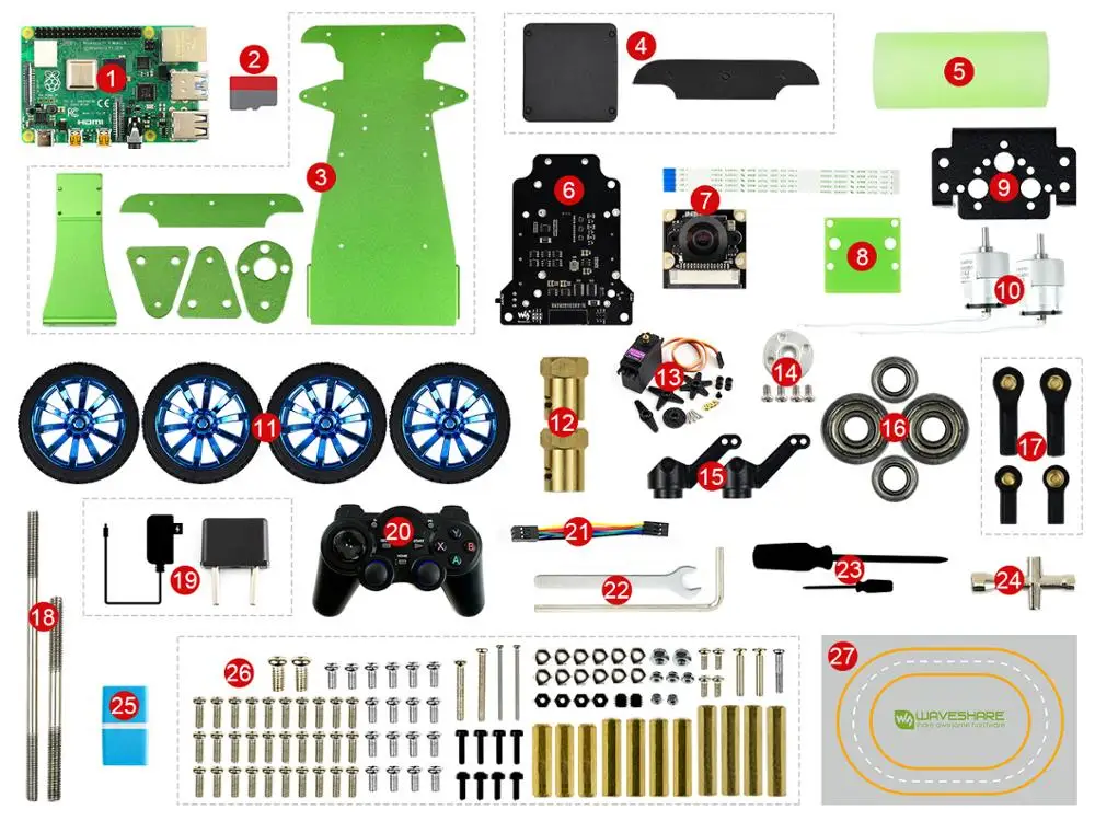 JetRacer AI Kit гоночный робот работает от Jetson Nano PI4B-4GB опционально | Компьютеры и офис