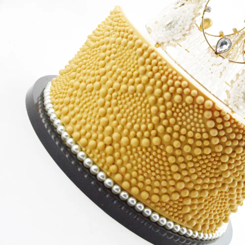 Инновационная изогнутая силиконовая форма с жемчугом для украшения торта края