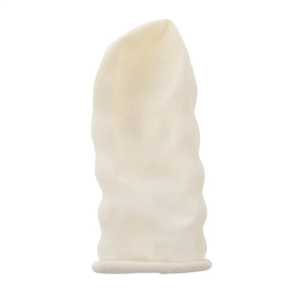 LadyMisty 1 упаковка натуральные резиновые белые перчатки для пальцев маникюрные