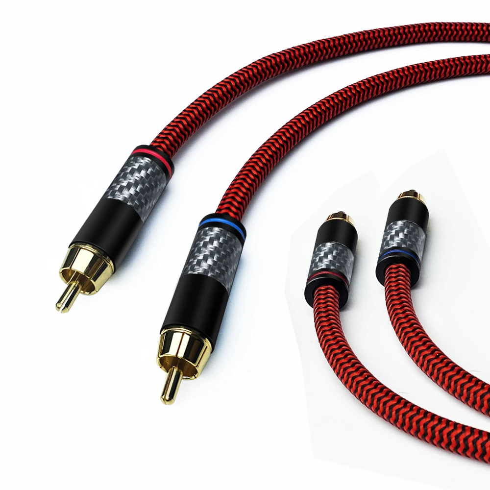 

Аудиокабель FX AUDIO Hifi, красный аудиосигнал RCA, аудиокабель OFC RCA в RCA, 78 см/фута