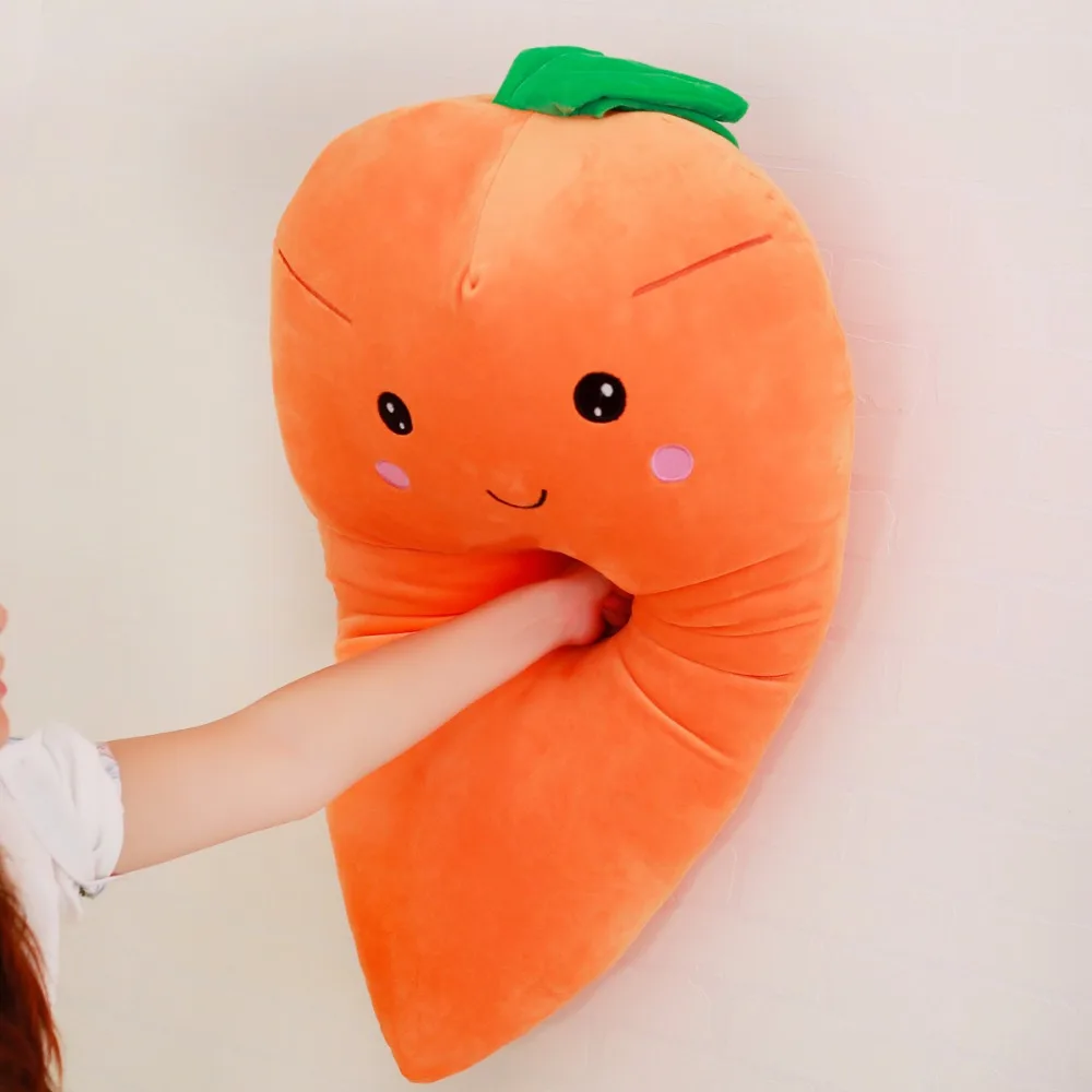 

55/75/95cm Cretive Simulation Plant Plush Toy Stuffed Carrot Stuffed With Down Cotton Super Soft Pillow Lovely Gift For Girl