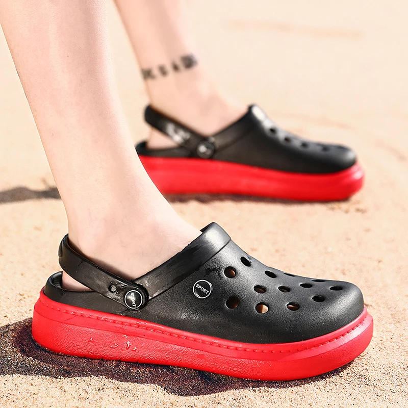 Мужские летние акватуфли Нескользящие дышащие легкие пляжные сандалии для