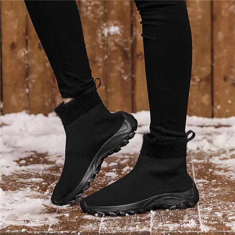 

Women Socks Shoes Breathable Mesh Light High Top Women Elastic Socks Sneakers Woman Ladies Flat Running Walking Shoe