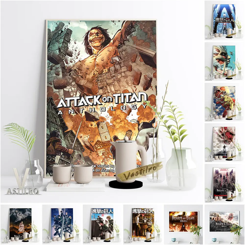 

Japanese Anime Attack On Titan Anthology Poster Hot Cartoon Wall Art Canvas Painting Otaku Collection Gift Bedroom Home Decor