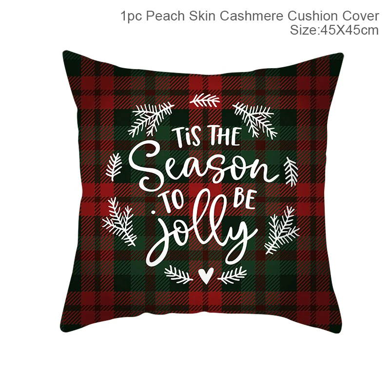 Xmas cushion cover10 Christmas Cushion Covers Merry Christmas Decorations for Home Noel Christmas Gifts Navidad Xmas Cristmas DecorNew Year - Цвет: Xmas cushion cover10