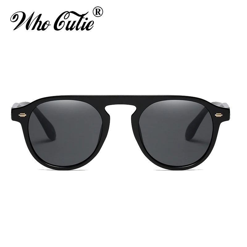WHO CUTIE модные круглые солнцезащитные очки винтажные мужские и женские брендовые