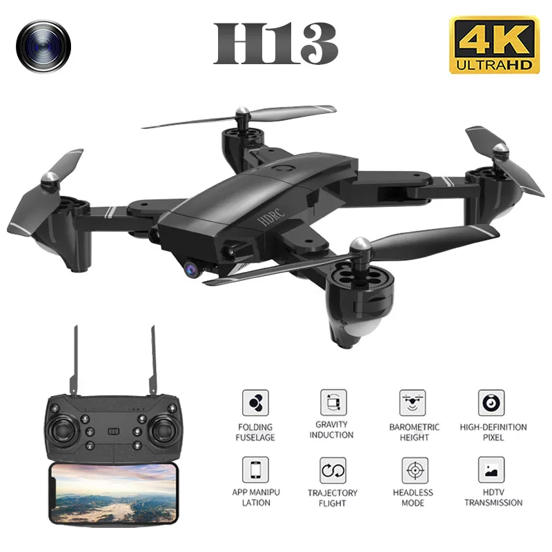 

Квадрокоптер H13 RC с камерой 4K HD, 360 ГГц, Wi-Fi, FPV