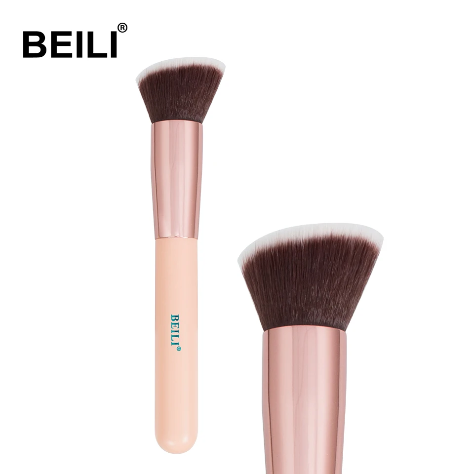 Pink 103- Concealer BEILI основа для макияжа, плоский контур, крем, пудра, румяна, форма лица, одиночные синтетические волосы, черные кисти для макияжа - Handle Color: Pink 103- Concealer