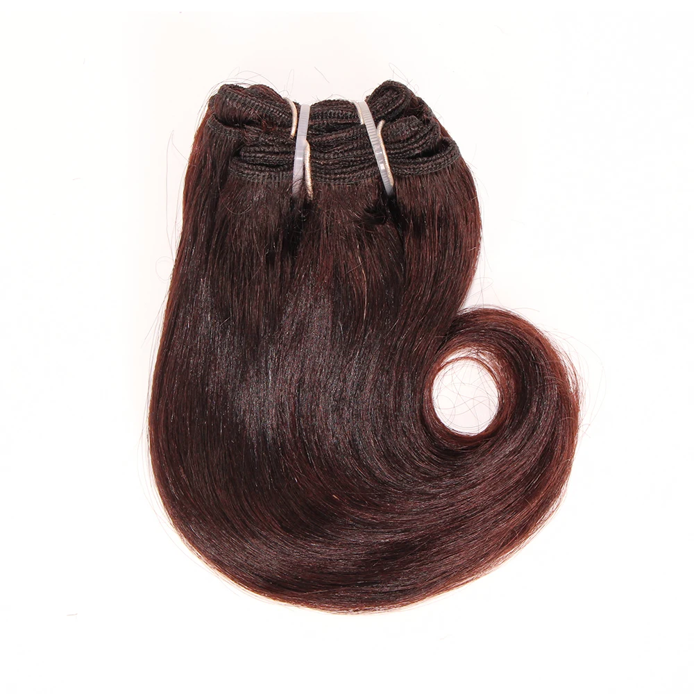 8 дюймов бразильские волнистые волосы для тела короткое переплетение волос Уток